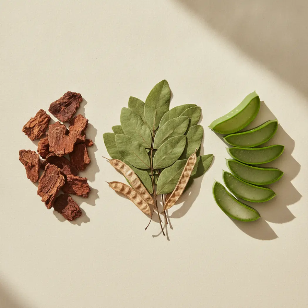 The stimulant laxatives in Inno Cleanse: cascara sagrada bark, senna, and cape aloe